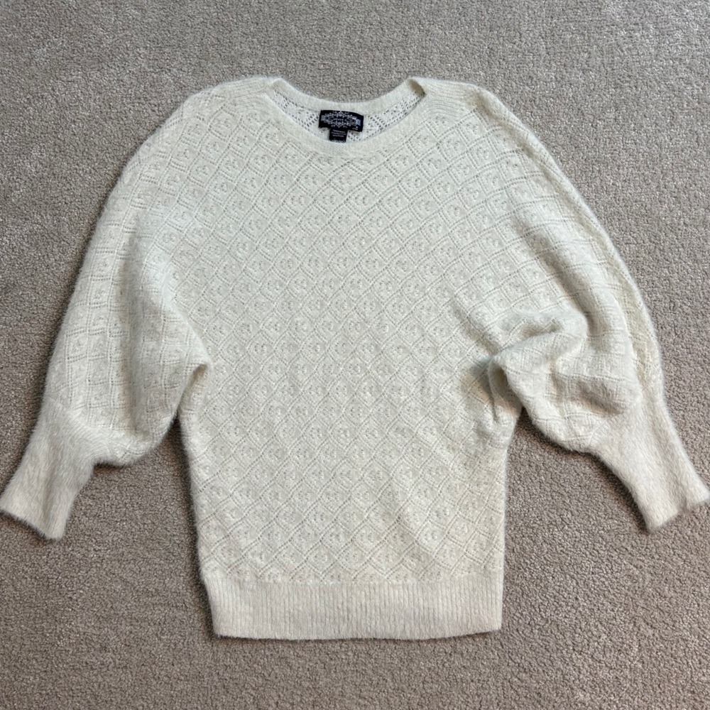 Elegant Cream Crew Neck Sweater
